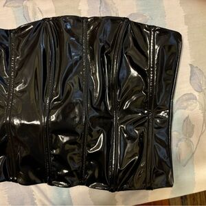 Skims stretch vinyl corset NWT